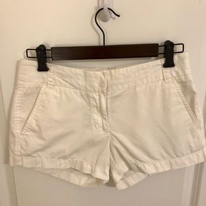 J. Crew white chino shorts